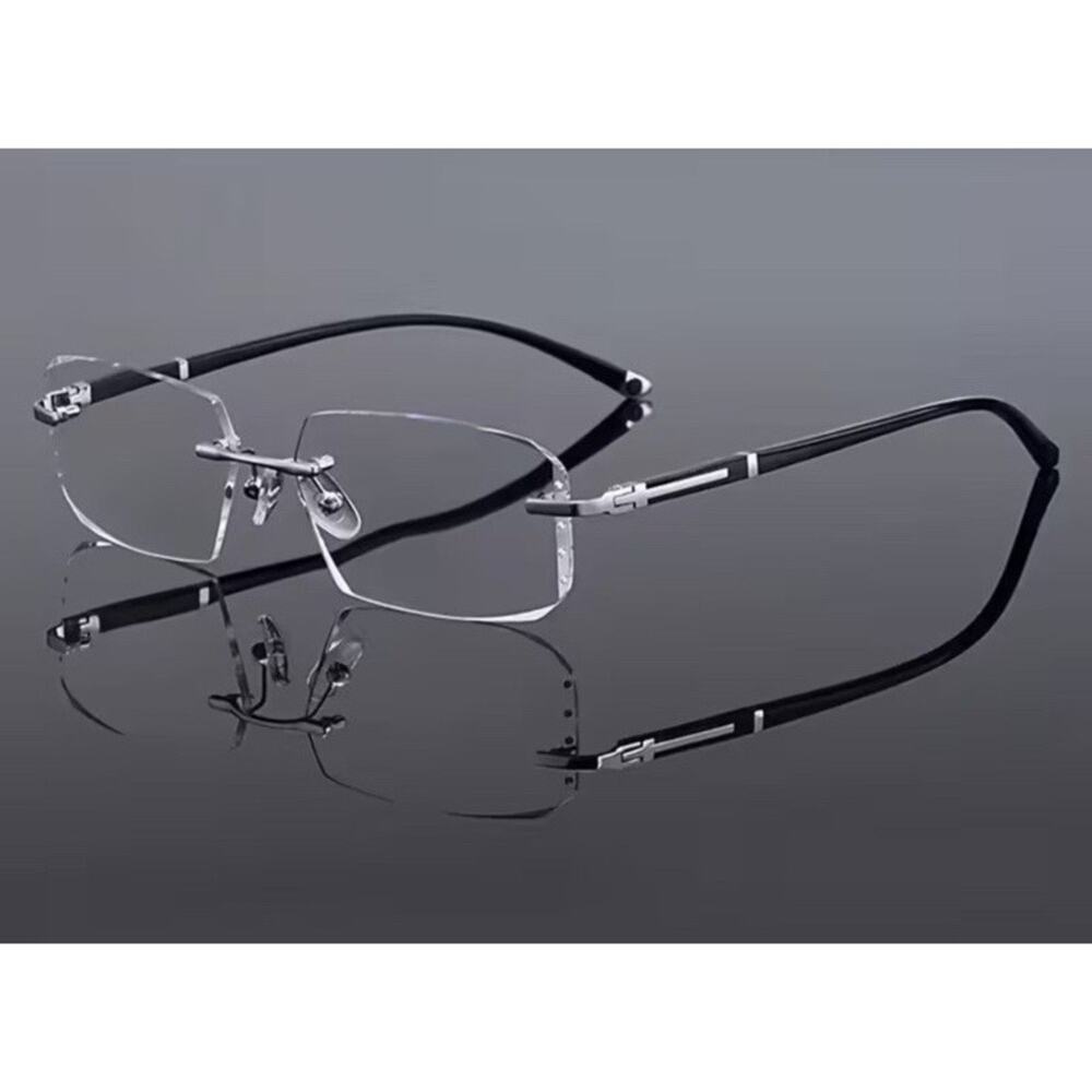 Blue Light Blocking Glasses,Computer Reading Glasses,Rimless Frame Smart Zoom - Picture 8 of 11